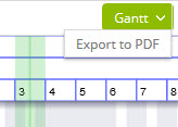 Gantt chart PDF menu